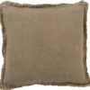 Kussen linnen bruin