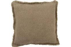 Kussen linnen bruin