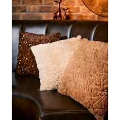 Kussen polyester vierkant borduurwerk, pailletten