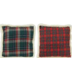 Kussen polyester vierkant geweven strik