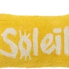 Kussen soleil getuft katoen geel/wit