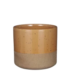 Lago pot rond bruin - h16,5xd18cm