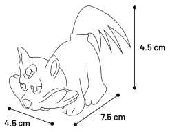 Latex dier met touw 8cm display