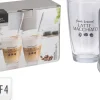 Latte macchiato glas set van 4