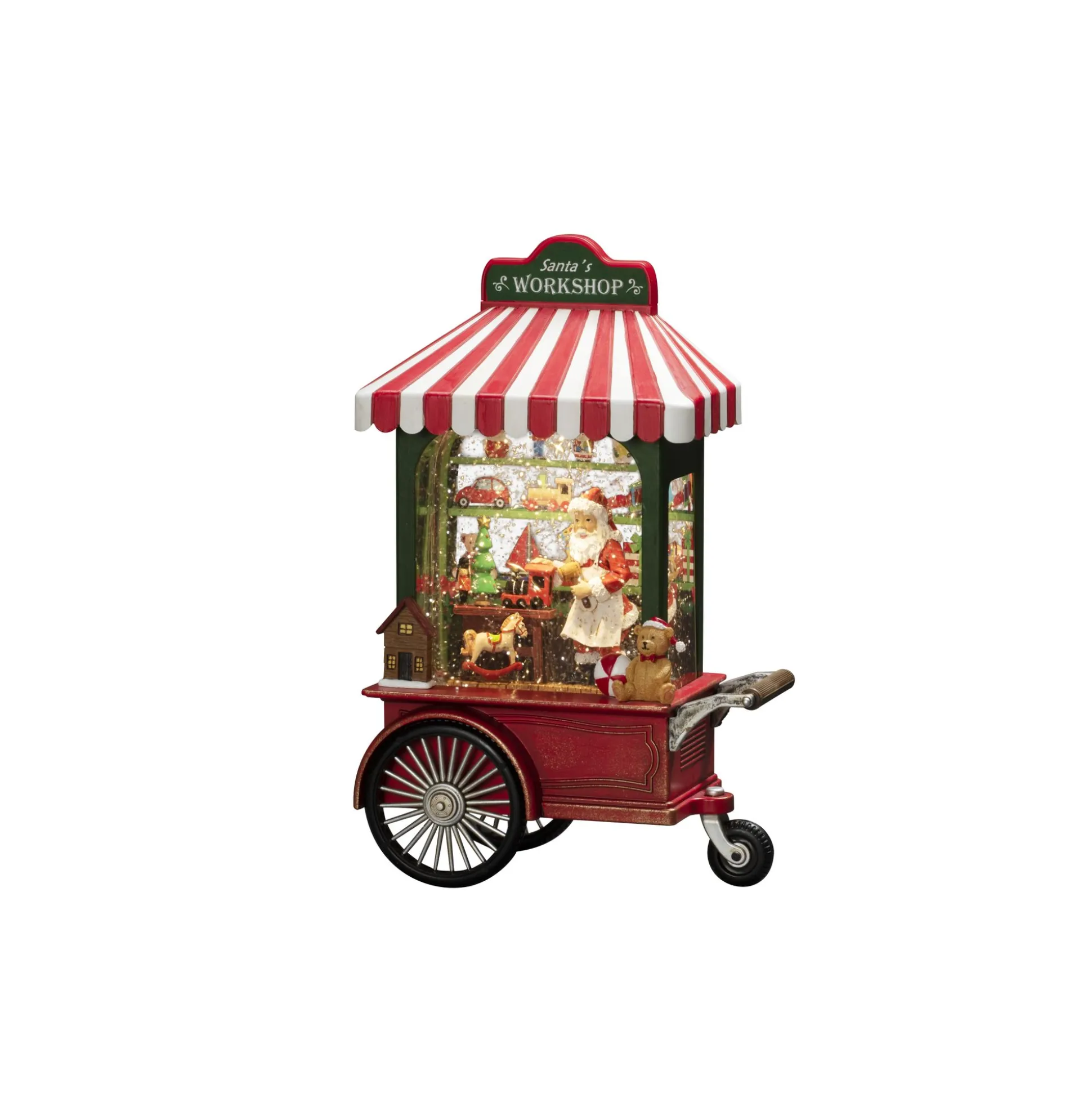 Led kerstlantaarn werkplaats van de kerstman