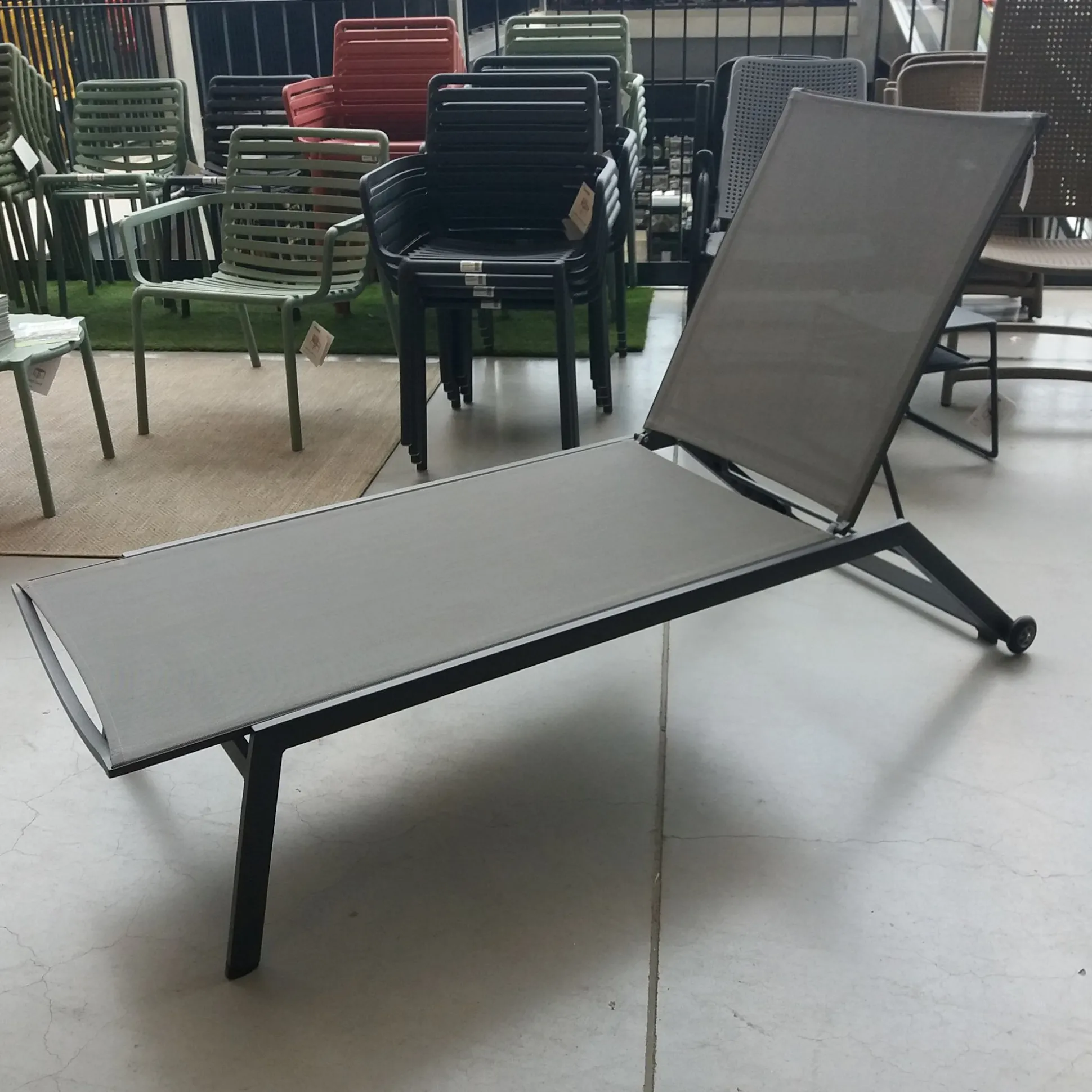 Ligbed Hydra antraciet/zilver