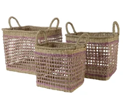 Mand zeegras roze 30cm