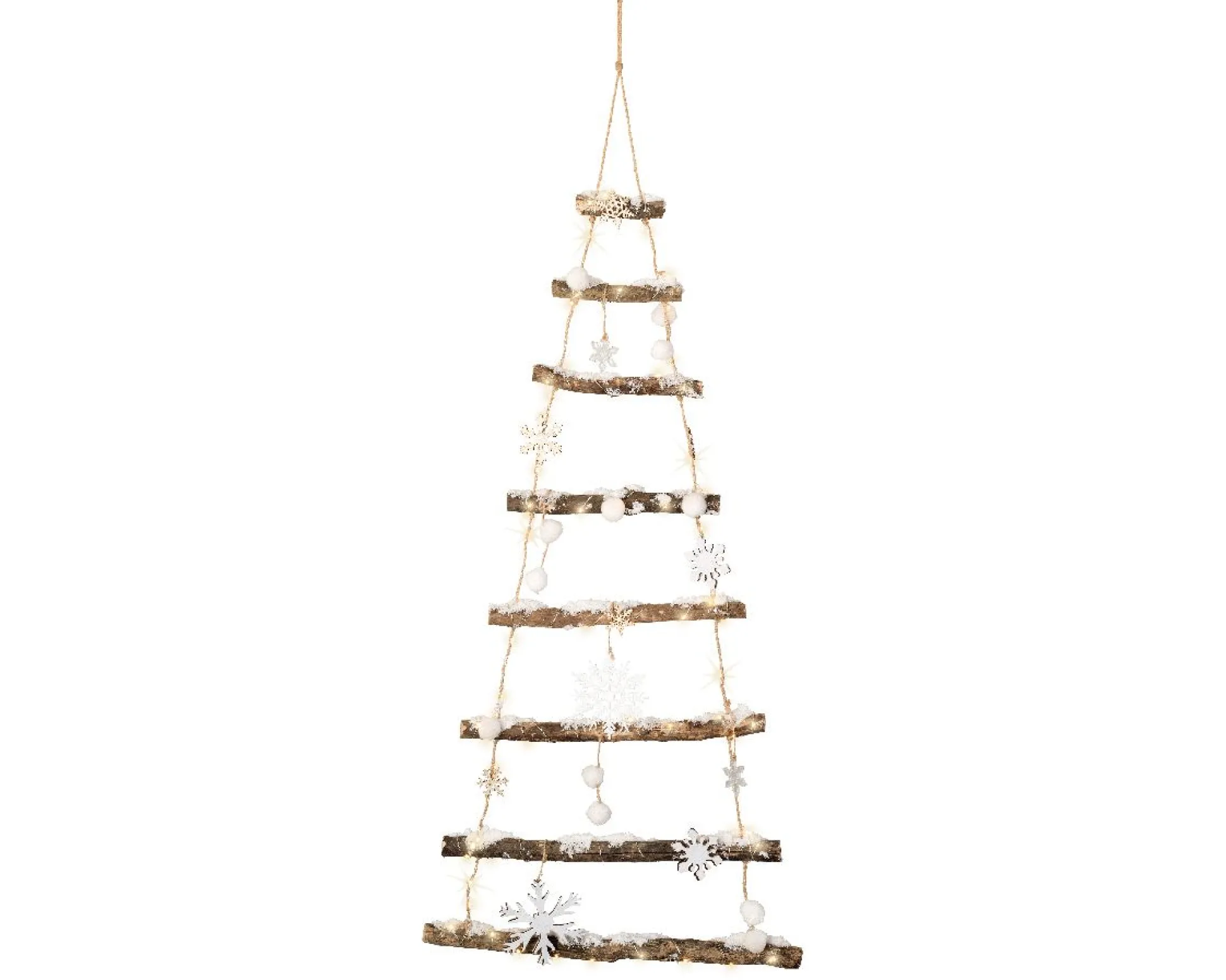 Micro led kerstboom hout steady batterij