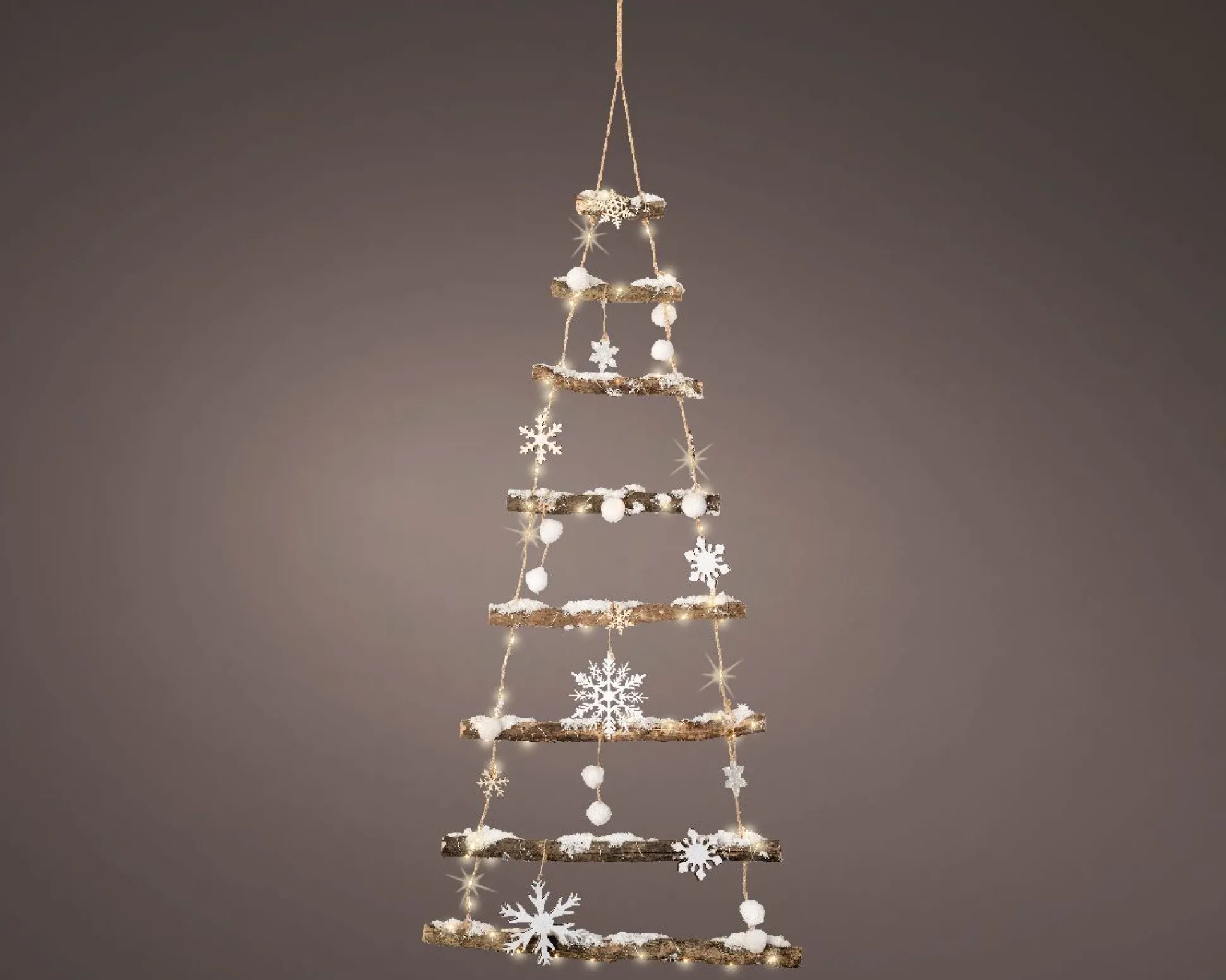 Micro led kerstboom hout steady batterij