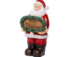 Micro led kerstman polyresin steady batterij