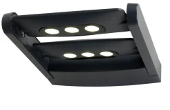 Mini ledspot wandlamp donkergrijs led 18w
