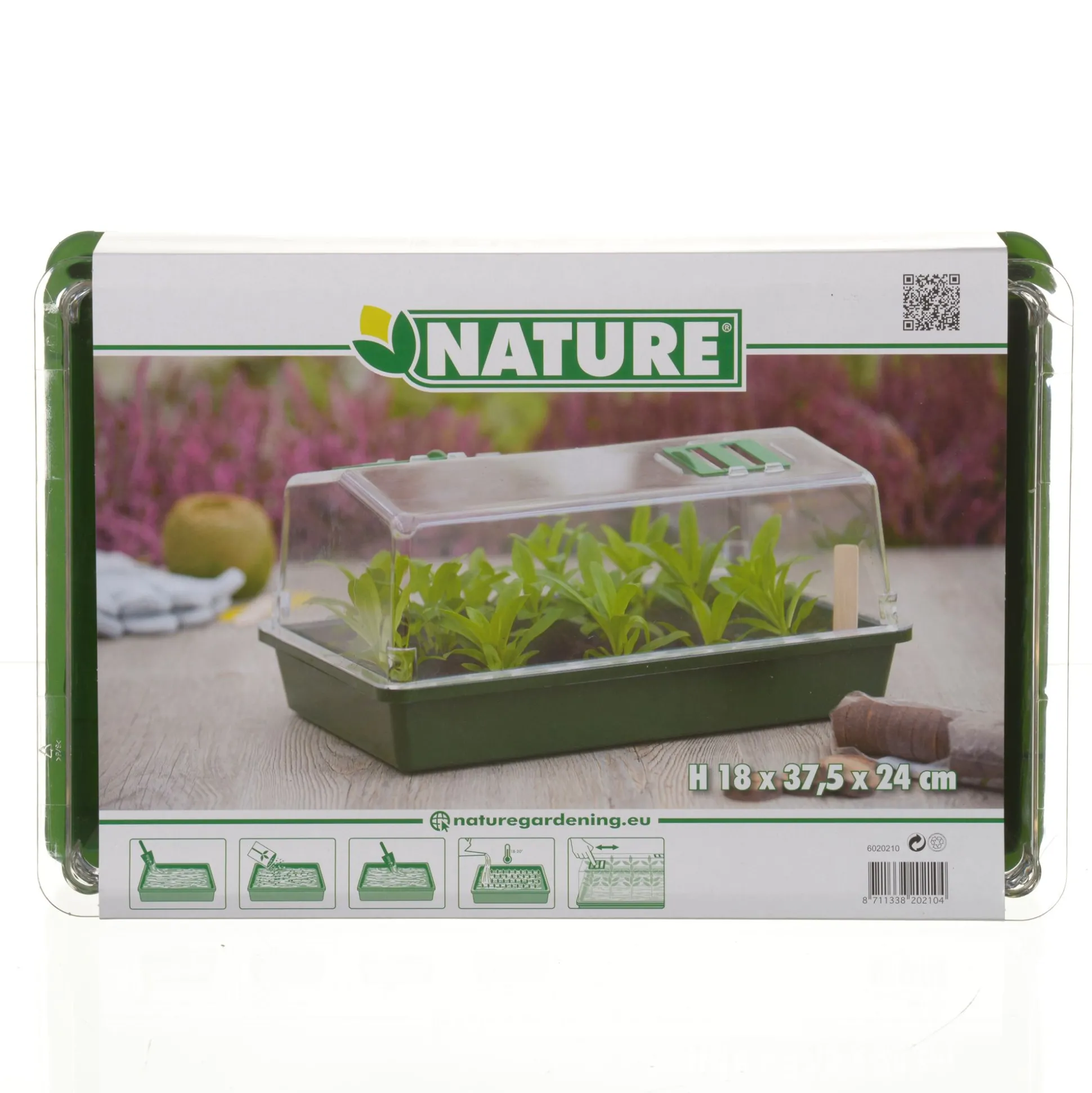 Mini-kweekbak met ventilatieopeningen