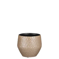 Morris pot rond taupe - h15xd17cm
