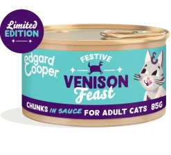 Natvoer voor katten feestelijk hert - stukjes in saus