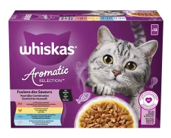 Natvoer voor katten |whiskas aromatic fusion selection 12x85g