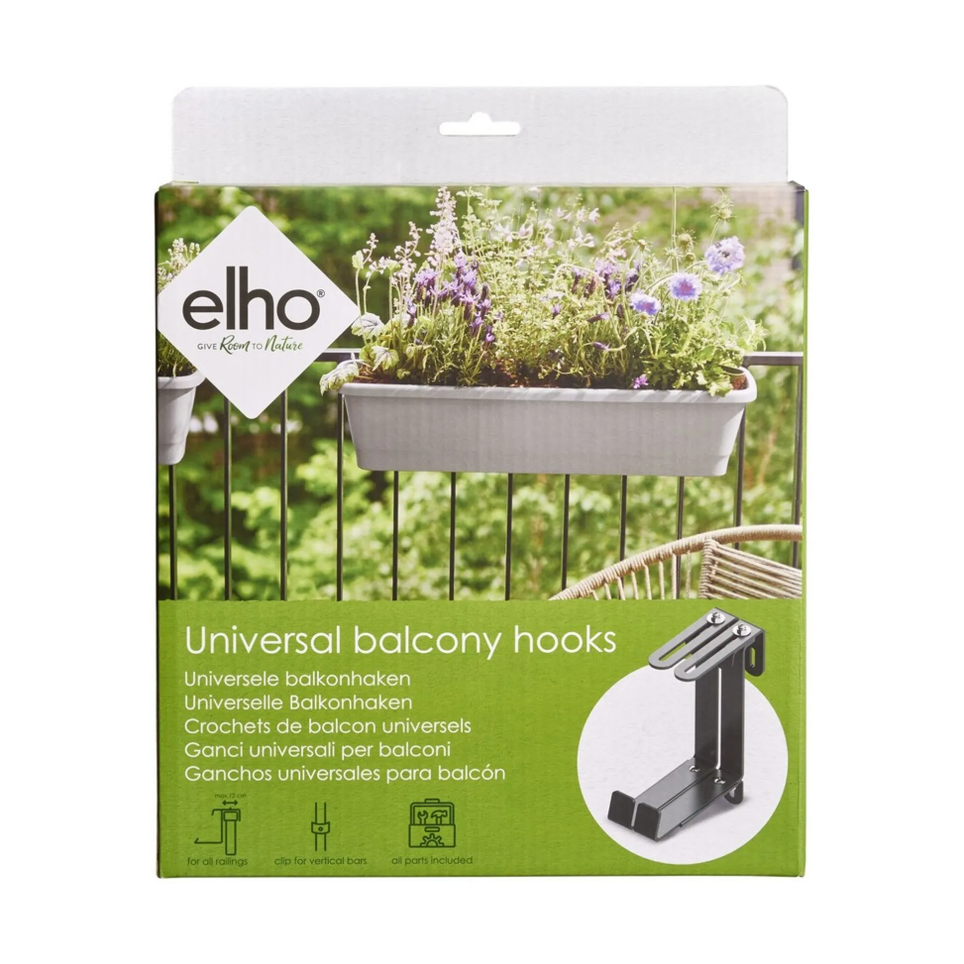 Noa universele balkonhaken metaal