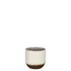 Nora pot rond off white glaze - h13xd14cm