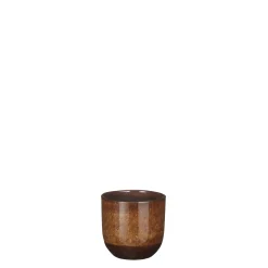 Nora pot rond oker glaze - h11xd12cm