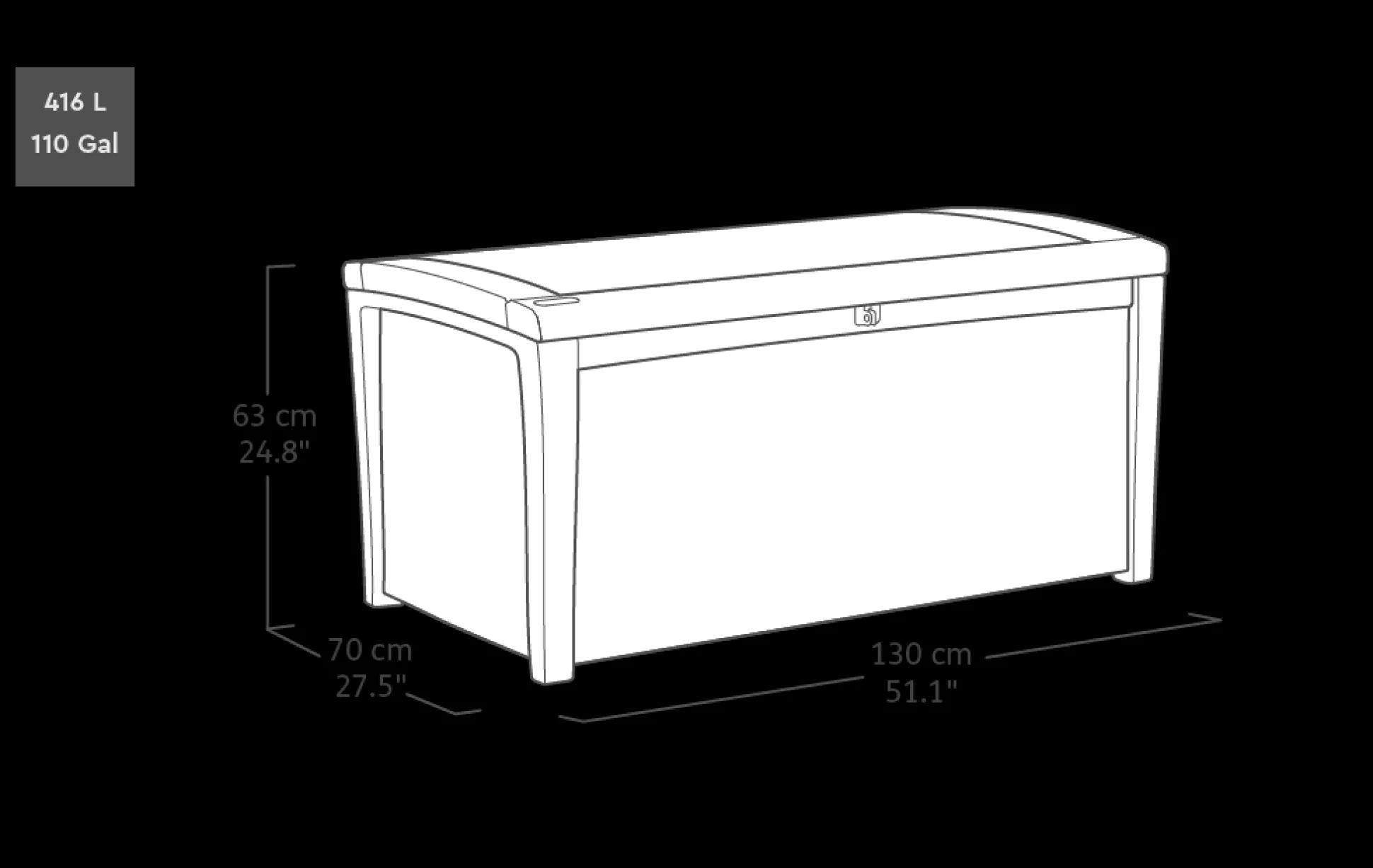 Opbergbox Borneo 416L