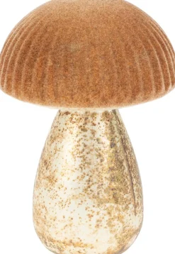 Paddenstoel in glas roest 13cm