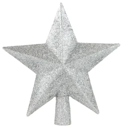 Piek ster glitter zilver
