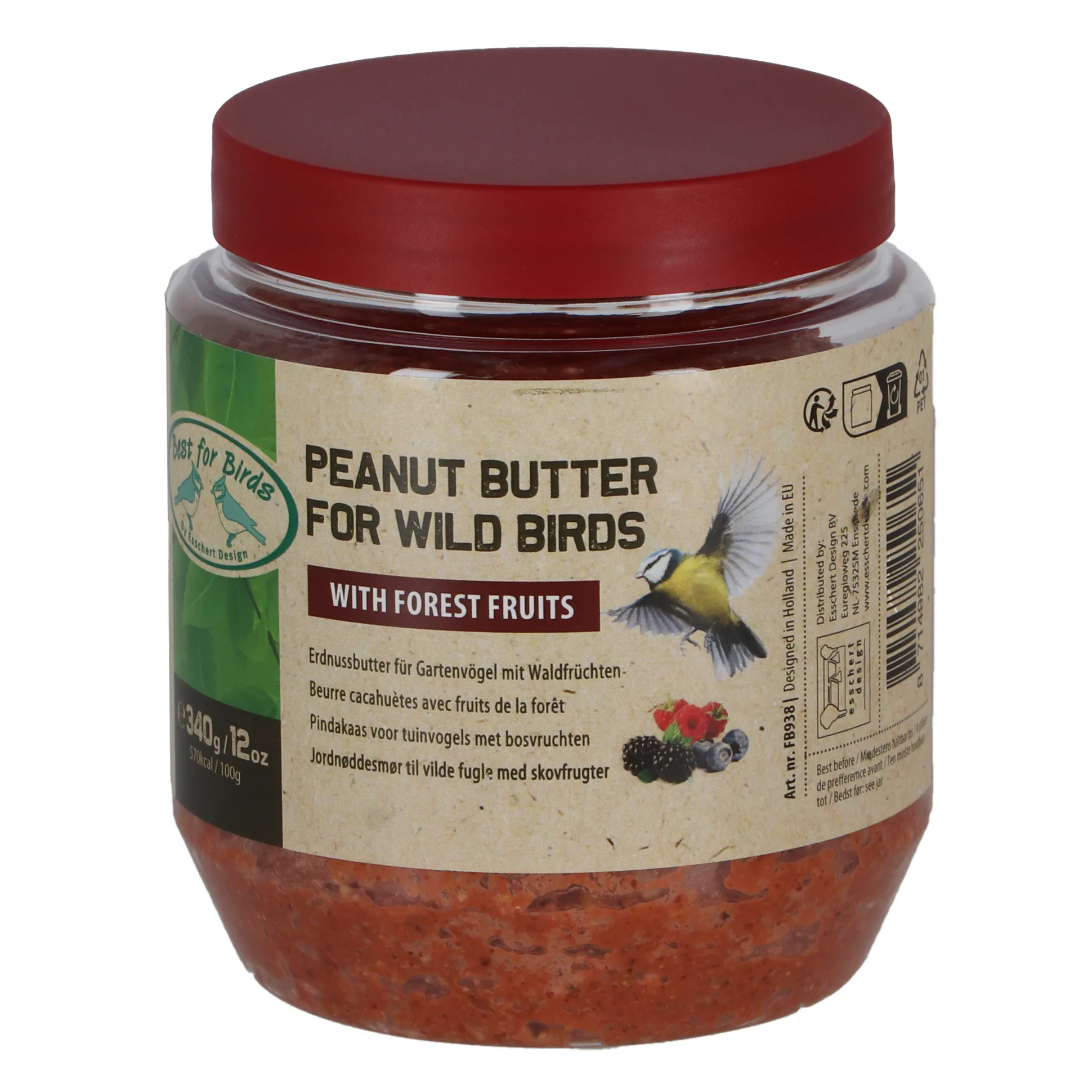 Pindakaas bosvruchten pet