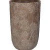 Planter paardebloem beton goud 18x18x30cm
