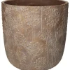 Planter paardebloem beton goud 25x25x25cm