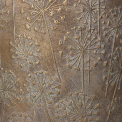 Planter paardebloem beton goud 25x25x25cm