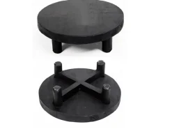 Plateau 4poots teak zwart