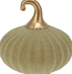 Pompoen in glas beige 10cm