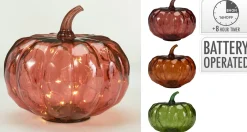 Pompoen met led 17cm