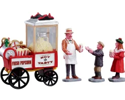 Popcorn seller, set of 4