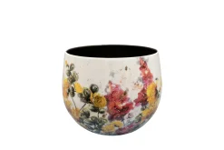 Pot floral white d21 h17