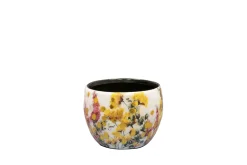 Pot floral white d7 h6