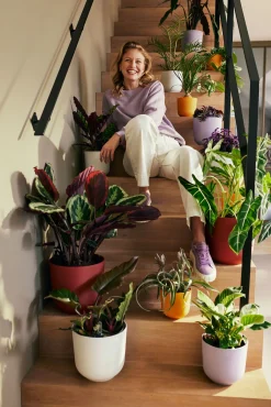 Pot jazz rond 23cm amber geel