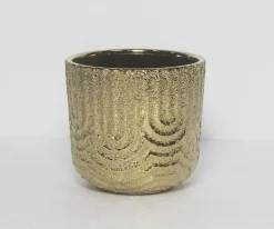 Pot plating gold 14x13cm