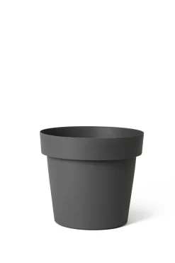 Pot rond happy 16 cm antraciet