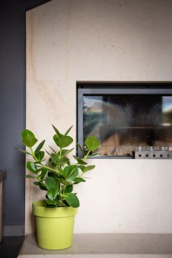 Pot rond happy 16 cm lime