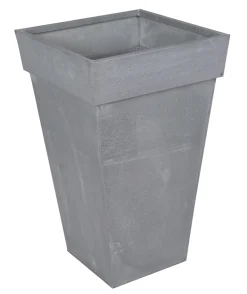 Pot zinc vierkant hoog old look 32x50