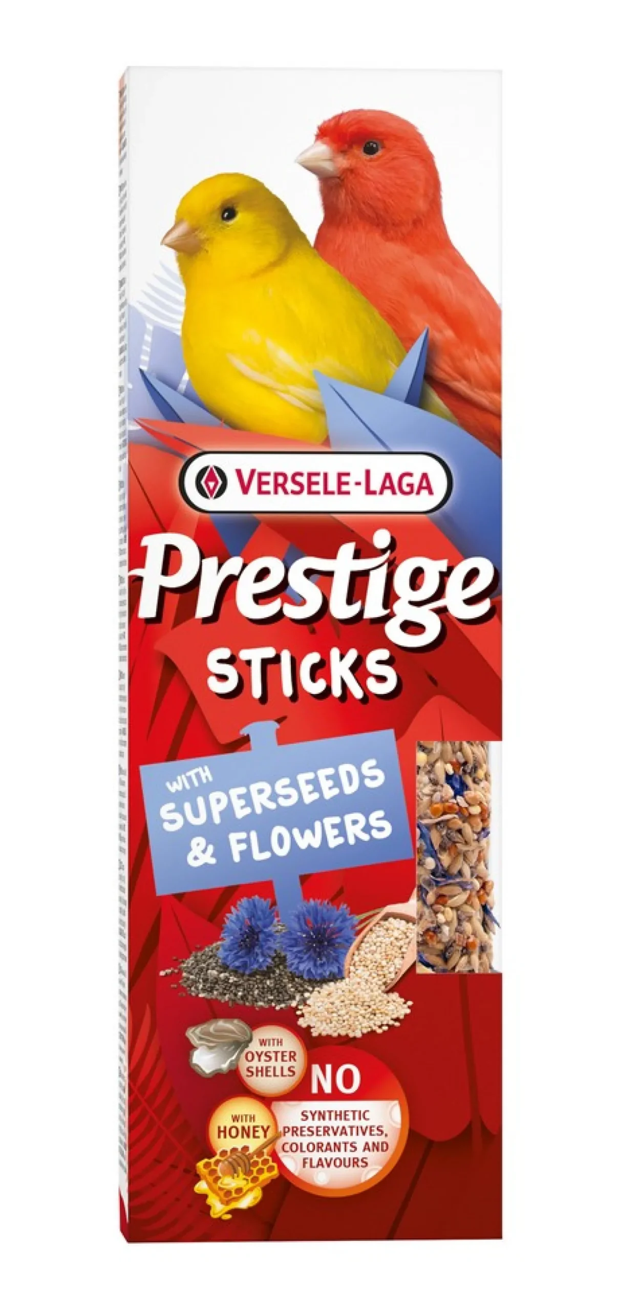 Prestige sticks kanaries met superzaden & bloemen - 2 stuks 60g