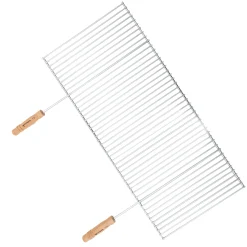 Professioneel rooster uit chroom en hout 90x40cm FSC 100%