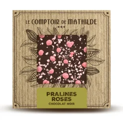 Pure chocolade met praline rose