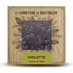 Pure chocolade met viooltje