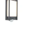 Qubo wandlamp security licht met sensor donkergrijs led 14w