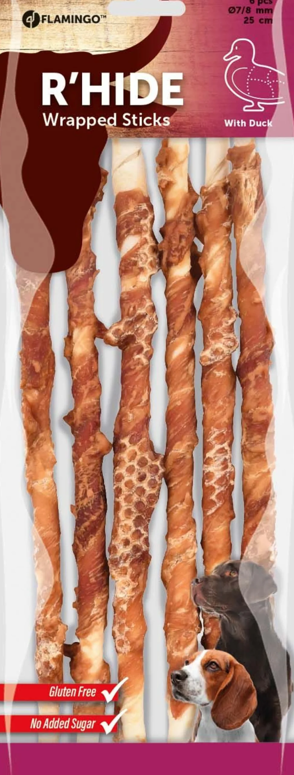 R'hide duck wrapped stick 7/8mm 25cm 6st 130gr