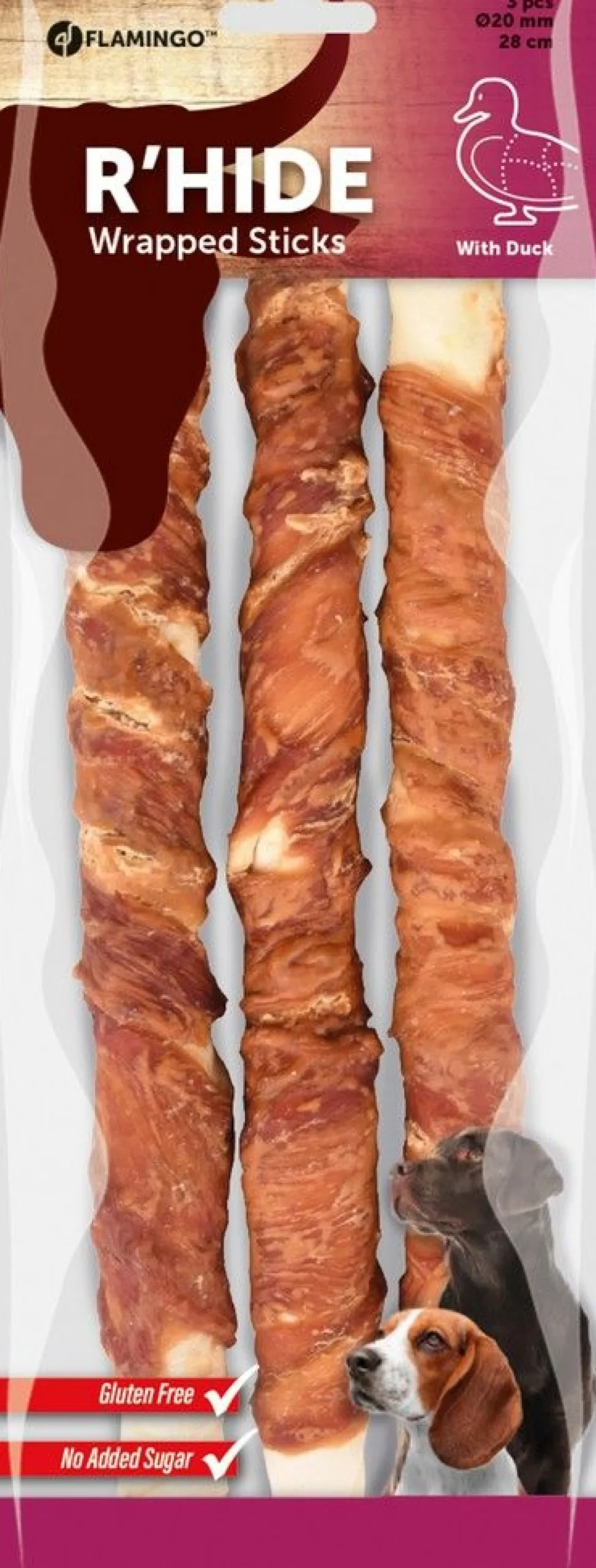 R'hide staaf met eend 20mm 28cm 3st 280g