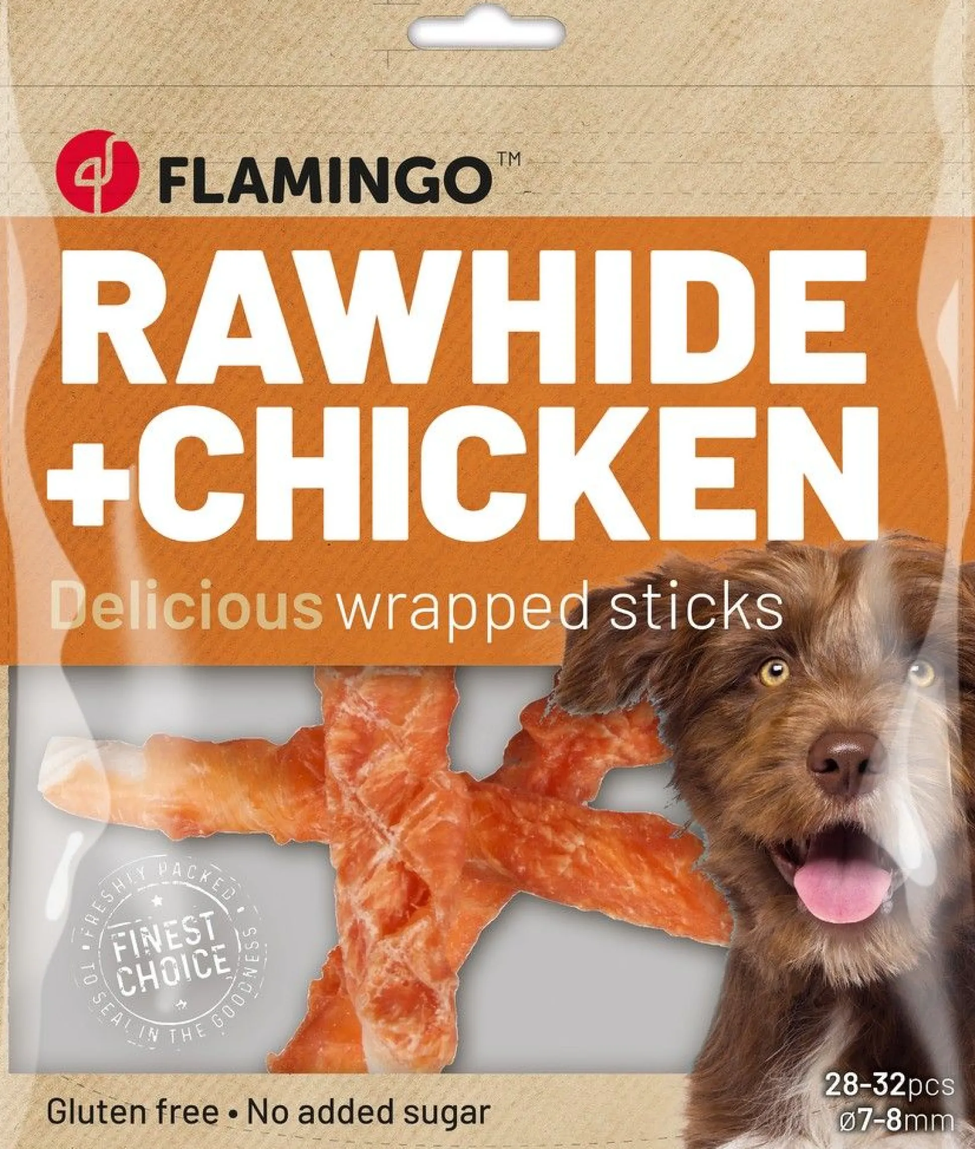 R'hide staaf met kip 7/8mm 12cm 28-32st 350g