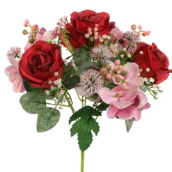 Roos hortensia boeket