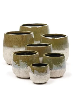 Rustic Pot dip 16,5x16,5x15,5 grn/znd